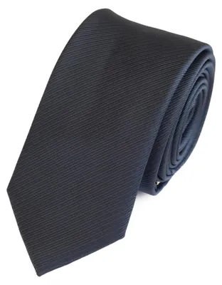 Produktbild von Fabio Farini - 1 Stück elegante Dunkelblaue Herren Schlips - Krawatten in 6cm Schmal (6cm), Schwarz