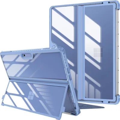 Produktbild von Fintie Hülle für Microsoft Surface Pro 9 / Pro 9 5G 13 Zoll 2022, Stoßfeste Robuste Hartschalen Schutzhülle mit Stifthalter Original Ständer, Type Cover Kompatibel, Blau