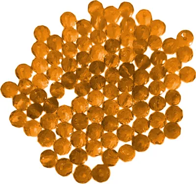Image de Perles de verre - à facettes - 60 pièces - 10 mm - Orange