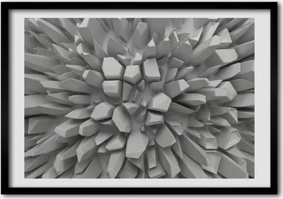 Produktbild von Bild - Bilderrahmen - 100 cm x 70 cm - MDF - Rahmen - Foto - Wandkunst 3D-Abstraktion