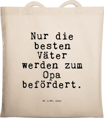 Produktbild von Mr. & Mrs. Panda Einkaufstüte Nur die besten Väter... - Transparent - Geschenk, Großvater, Einkaufstasche, Geburt, Tasche, Papa, Opa, Shopping, Jutebeutel, schöner Spruch