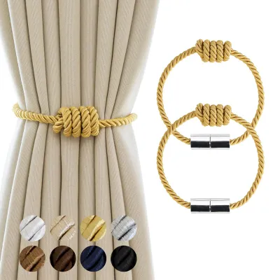 Produktbild von Minicee Magnetische Gardinenhalter 2er Set Vorhanghalter Gold