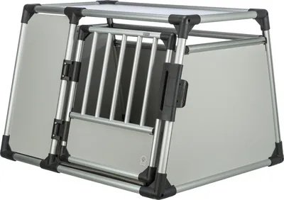 Produktbild von TRIXIE Transportbox, Aluminium - hellgrau/silber - 90 × 64 × 78 cm