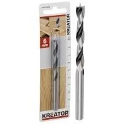 Obrázek produktu pro Sada vrtáků Kreator 5 kusů vrtáků do dřeva - různé velikosti 4-10 mm ocel