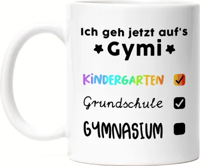 Produktbild von Ich Geh Jetzt Aufs Gymnasium Tasse Checkliste 5. Klasse Gesamtschule Gymi Geschenkidee