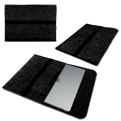 Produktbild von Schutzhülle für Microsoft Surface Laptop 4 / 5 15 Zoll Filz Tasche Sleeve HülleFarben:Dunkel Grau
