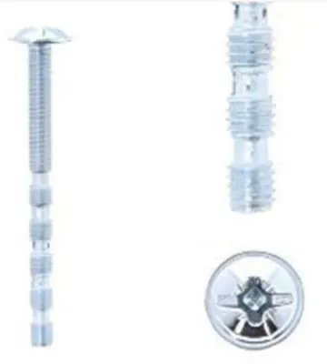 Image de 1 kit composés de 1 vis M4x45 mm zinguée cruciforme-fendue Lot de 25