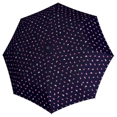 Produktbild von doppler Taschenregenschirm Regenschirm Fiber Magic Style Birds dunkelblau