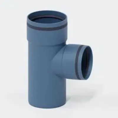 Produktbild von POLOPLAST Abzweig, DN125/110, POLO-KAL XS, PP-MD, Ø125/110mm, 87,5°, blau, 1 Stk.