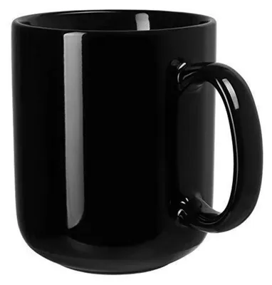 Zdjęcie produktu dla Duża filiżanka do kawy, 600 ml, ceramiczna, czarna, idealna do kawy, herbaty, mleka i kakao