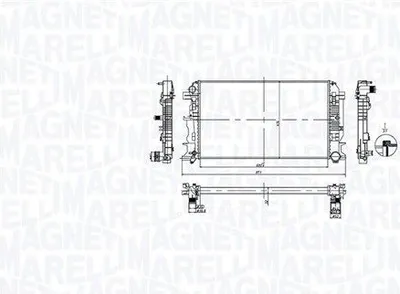 Zdjęcie produktu dla MAGNETI MARELLI 350213212600 - Chłodnica, chłodnica silnika, pasująca do: MERCEDES-BENZ SPRINTER 3,5-t furgon (906), Sprinter 3,5-t furgon, również do samochodów VW