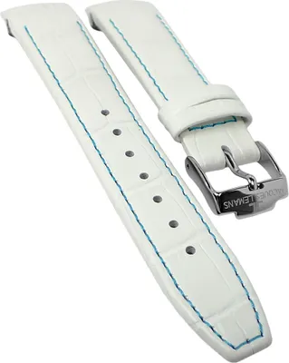 Produktbild von Jacques Lemans Rome | Uhrenarmband 18mm Leder weiß | 1-1566 1-1571ZE