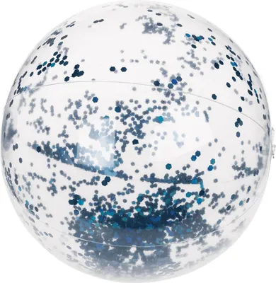 Produktbild von Wasserball mit blauem Glitter 35cm Strandball Ball für Strand Pool Badespaß