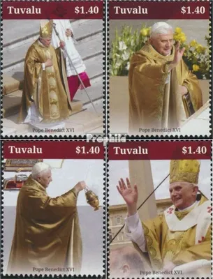 Produktbild von Briefmarken Tuvalu 2014 Mi 2092-2095 (kompl.Ausg.) postfrisch Papst Benedikt XVI.