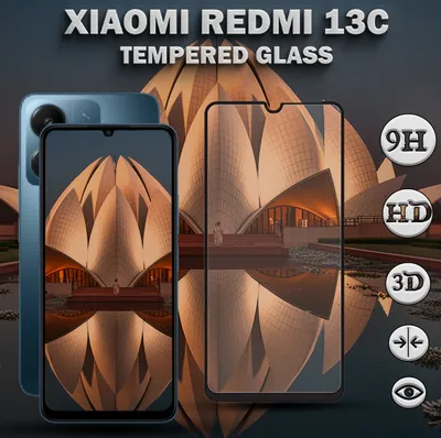 Zdjęcie produktu dla Xiaomi Redmi 13C - Szkło hartowane 9H - Wysokiej jakości ochraniacz ekranu 3D