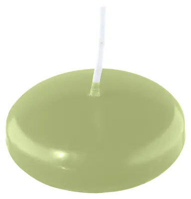 Produktbild von Schwimmkerzen Kiwi 24 x Ø 60 mm, 20 Stück