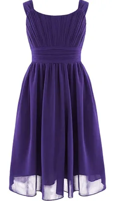 Produktbild von Mädchen Sommer Kleid Gr. 140 Cm Chiffon Ärmellos Partykleid Knielang Hochzeit Blumenmädchen Brautjungfernkleid