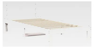 Produktbild von Bettgestell aus Kiefernholz in Weiß, 80x200 cm
