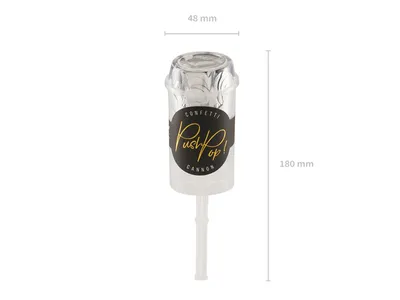 Produktbild von Push Pop Konfetti-Popper, silber, 1 Stk.