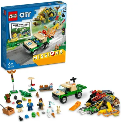 Immagine prodotto di LEGO City Missioni di Salvataggio Animale 60353 - Set da Costruzione con App, 246 Pezzi, 6+