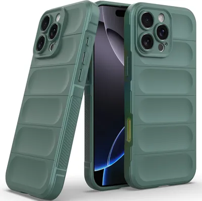 Image de Coque pour iPhone 16 Pro Coque de protection antichoc en silicone TPU souple Vert