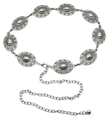 Produktbild von Goldfarbener Damen-Gürtel, Metall, Kette, Schmuck, Gürtel, verstellbar, goldfarb