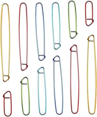 Set von 12 Stricknadeln in 6 Größen aus Aluminium, bunte Häkelnadeln für kreatives Handarbeiten und Basteln