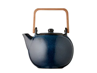 Produktbild von Bitz Teekanne m. Teesieb 1,2 l Steinzeug Blau 11249