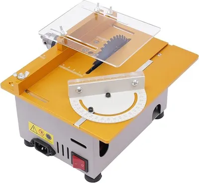 Immagine prodotto di Seghetto circolare da tavolo mini da 300W con 4 lame, seghetto da tavolo portatile di precisione con capacità di taglio da 0 a 29 mm, mandrino con diametro da 1,5 a 10 mm, ideale per progetti di lavorazione del legno fai-da-te