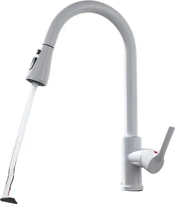 Obrázek produktu pro Kuchyňská baterie s funkcí vytahovacího výtoku, moderní design, CF04043WHWM Bílá