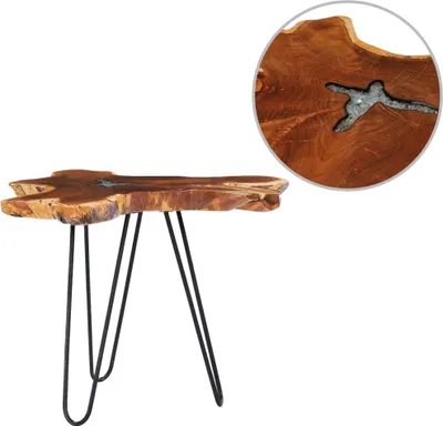 Produktbild von Maison Exclusive - Couchtisch 70 x 45 cm Massivholz Teak und Polyresin