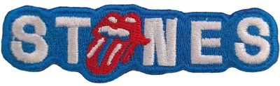 Obrázok produktu pre The Rolling Stones – Výrez – Žehliaci nášivka „No Filter“ – bavlna, logo RO2739 (univerzálna veľkosť) (modrá/biela/červená)