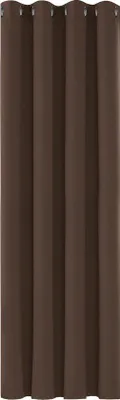 Zdjęcie produktu dla Deconovo zasłony zaciemniające z oczkami, 132x214 cm (szer. x wys.), brązowe, 1 sztuka, żaroodporne zasłony dźwiękochłonne do salonu, sypialni