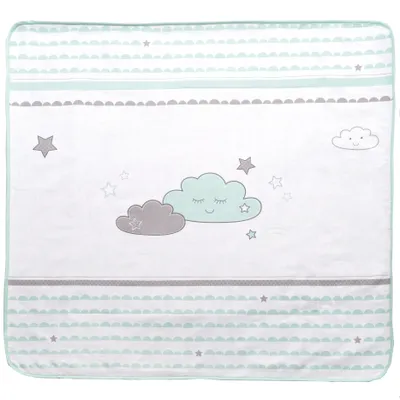 Obrázok produktu pre roba detská deka "Happy Cloud", 2-stranná: 1x super mäkká, hrejivá a nadýchaná, 1x 100% bavlna