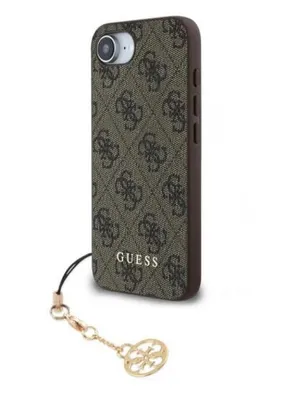 Obrázek produktu pro Pouzdro Guess s přívěsky pro iPhone 16/17 – hnědé