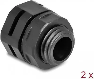 Produktbild von DELOCK Druckausgleichselement M12 schwarz 2 Stück