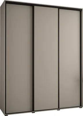 Produktbild von Kryspol Dakota 1 Schrank, drei Türen - 235,2x190x45cm - Kaschmir Schwarz