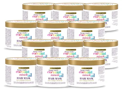 Productafbeelding van 12 x OGX Coconut Miracle Oil haarmasker - voor beschadigd haar - 300 ml - voordeelverpakking - 12 stuks