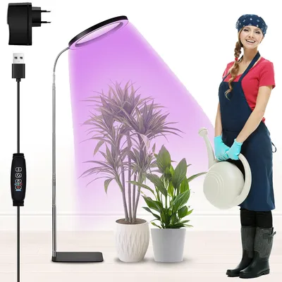 Produktbild von Pflanzenlampe, Pflanzenlampe LED Vollspektrum, 160 LEDs Grow Lampe, für Zimmerpflanzen,mit Timer 3/9/12H, 3 Farbmodi 10 Helligkeit, Höhenverstellbar