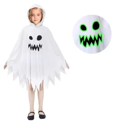 Zdjęcie produktu dla Kostium ducha halloweenowy dla dzieci biały jedno rozmiar