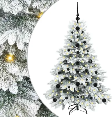 Image de vidaXL Sapin de Noël artificiel avec 150 LEDs Blanc 120 cm PE et PVC