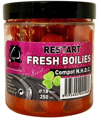 Obrázek produktu pro LK Baits boilie v dipu Fresh Boilie Restart Compot N.H.D.C. 250ml Průměr: 18mm