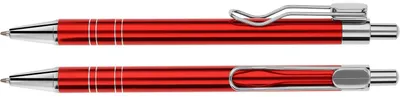 Produktbild von MPM-Quality Kugelschreiber Modea 1 Aluminium Rot/Silber 300 Stück