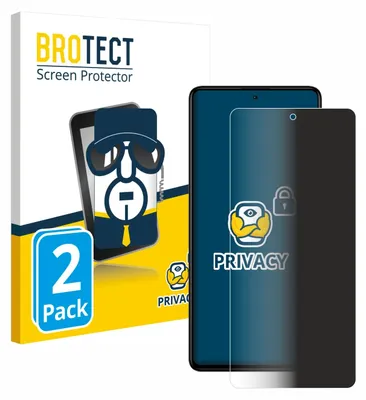 A product package for screen protectors, with a depiction of a smartphone and a privacy screen protector.