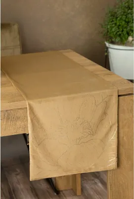 Produktbild von Festliche Tischdecke Tischdekoration BLINK 13 honig 35x180 cm honig gelb  VELVET