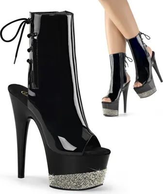 Produktbild von ADORE-1018-3 Damen Booties von Pleaser, Schwarz EU 42, US 12