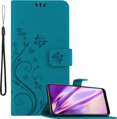 Obrázek produktu pro Cadorabo kryt pro Nokia G50 5G Protective Cover in Blue Ochranný kryt mobilního telefonu pouzdro Flowers Flower Case