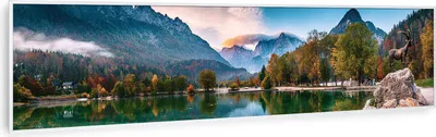 Produktbild von Klarstein Infrarotheizung mit Thermostat, 350W Elektroheizung, Smart Home Bild-Infrarotheizung zur Wandmontage, IR mit IoT/WiFi App-Control, Feuchtraum Flach-Heizkörper, CO2-Freie Wand Heizung