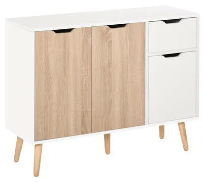 Immagine prodotto di Mobile Multiuso 1 Cassetto 3 Ante 90x30x72 cm in Legno Color Legno