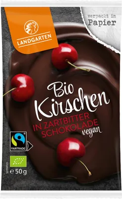 Produktbild von Landgarten  Kirschen in Zartbitter-Schokolade 50g